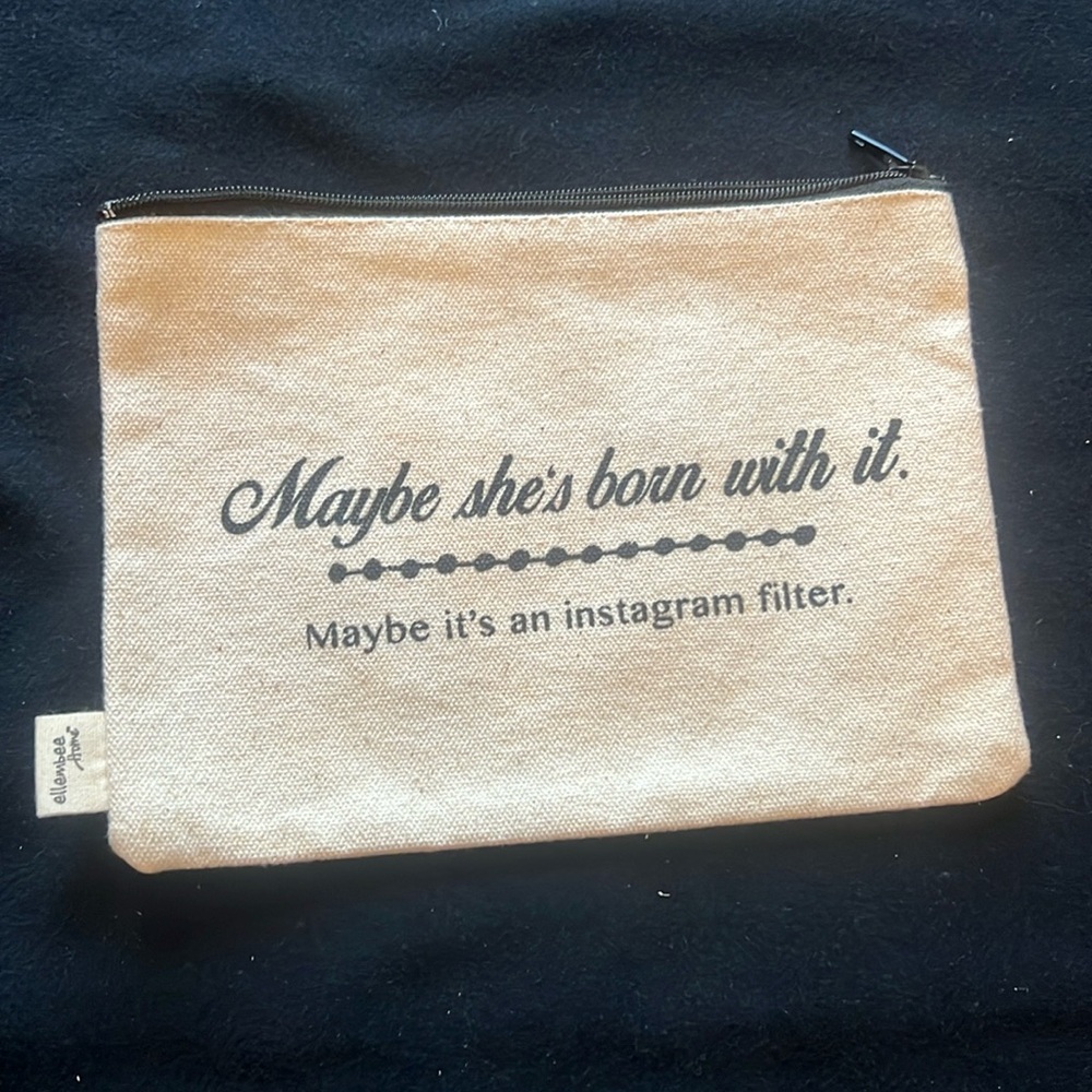 Canvas cosmetic bag